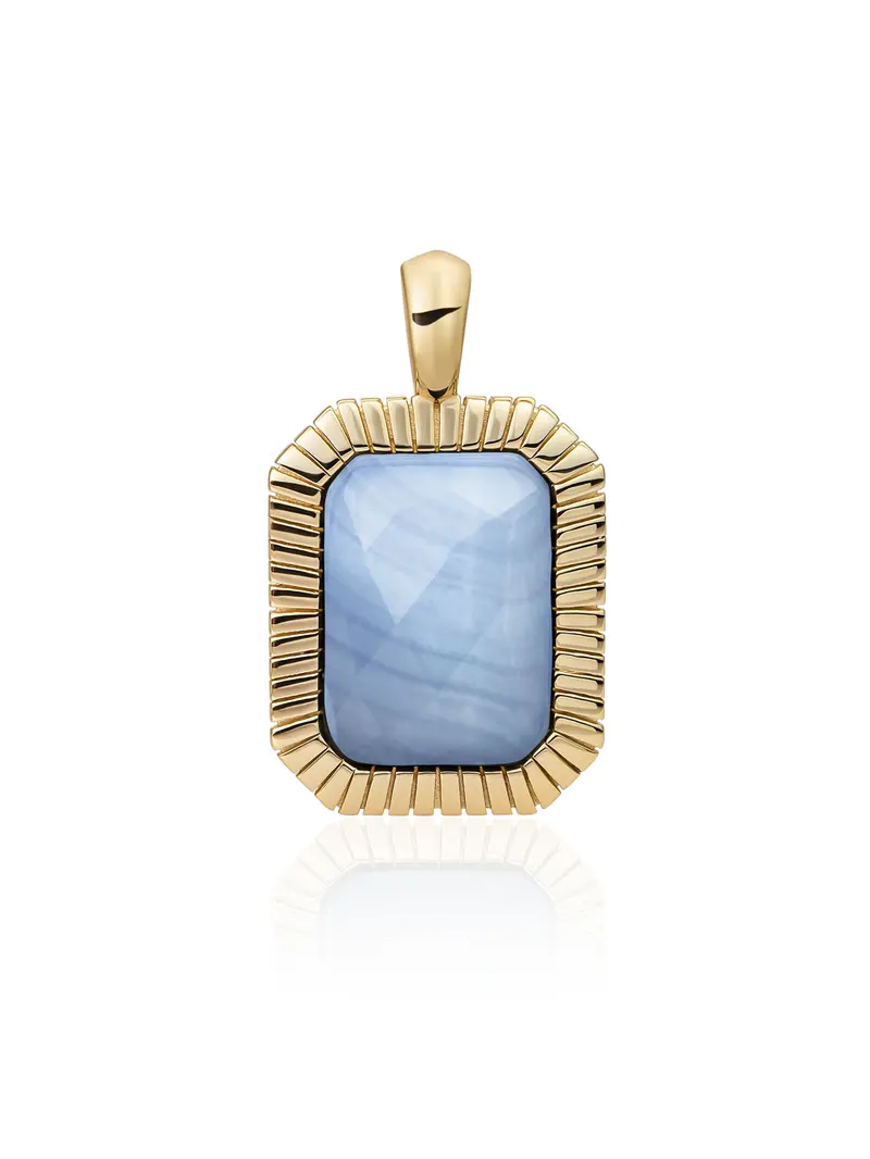 Baguette Pendant Blue Lace Agate