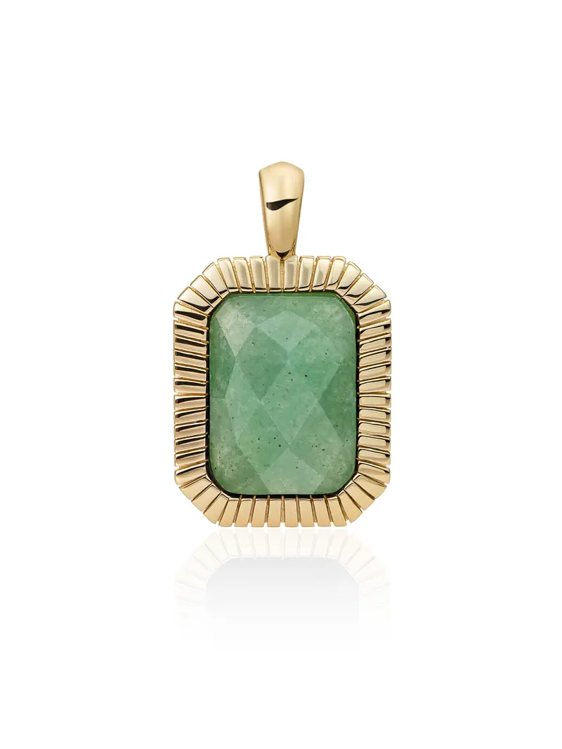 Baguette Pendant Green Aventurine