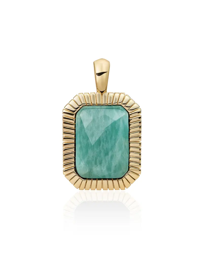 Baguette Pendant Rich Green Amazonite