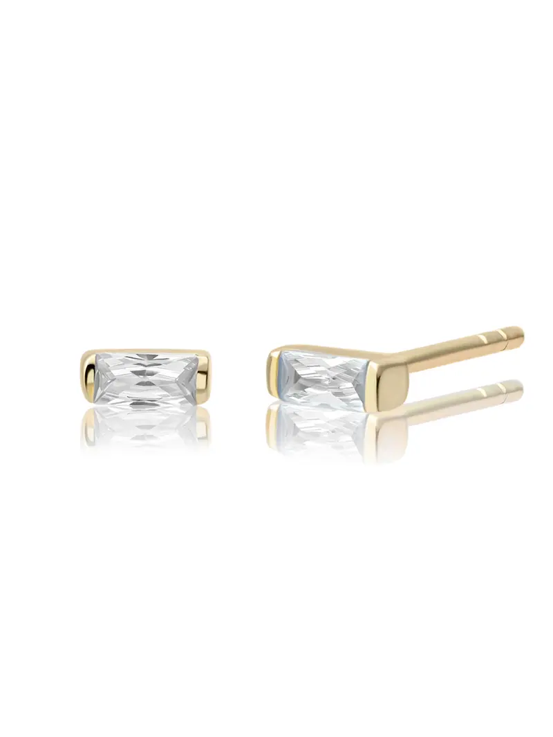 Baguette Studs Zirconia