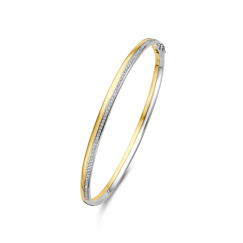 Bangle scharnier diamant 14K bicolor goud 0.36ct h si 3,6 x 60 mm – 4209241