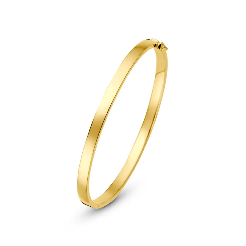 Bangle scharnier vlakke buis massief silgold 4 mm – 5000389