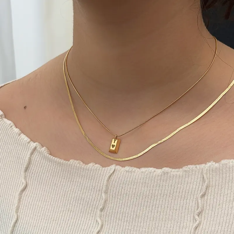Bar met Initialen Goud | Graveerbare Ketting