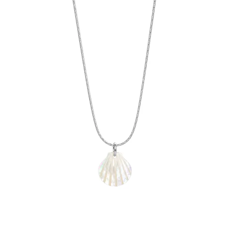 Bedelketting - Parelmoer schelp - Beige