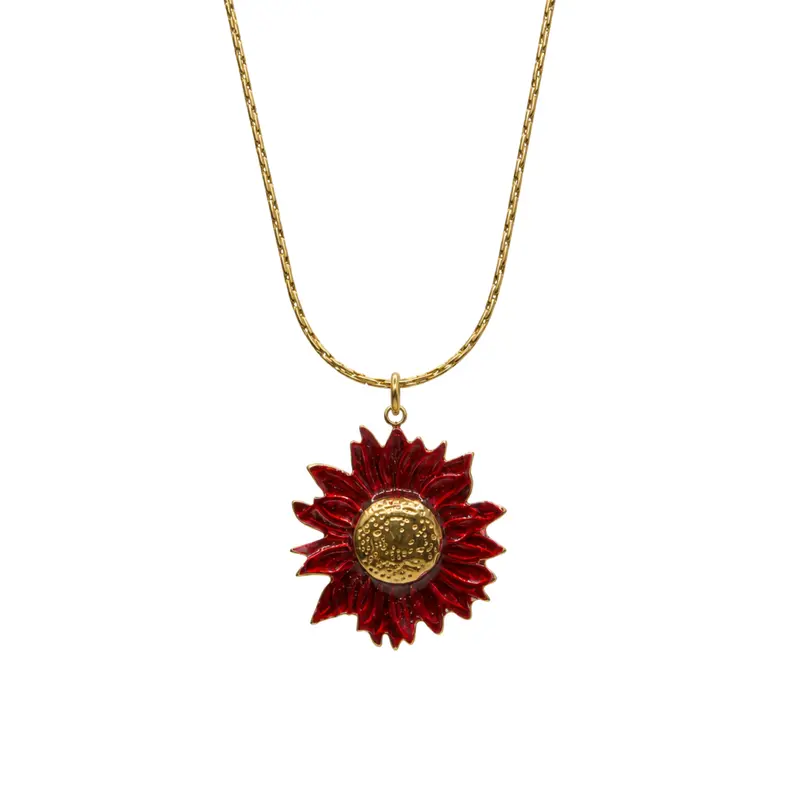 Bedelketting - Zonnebloem - Bordeaux