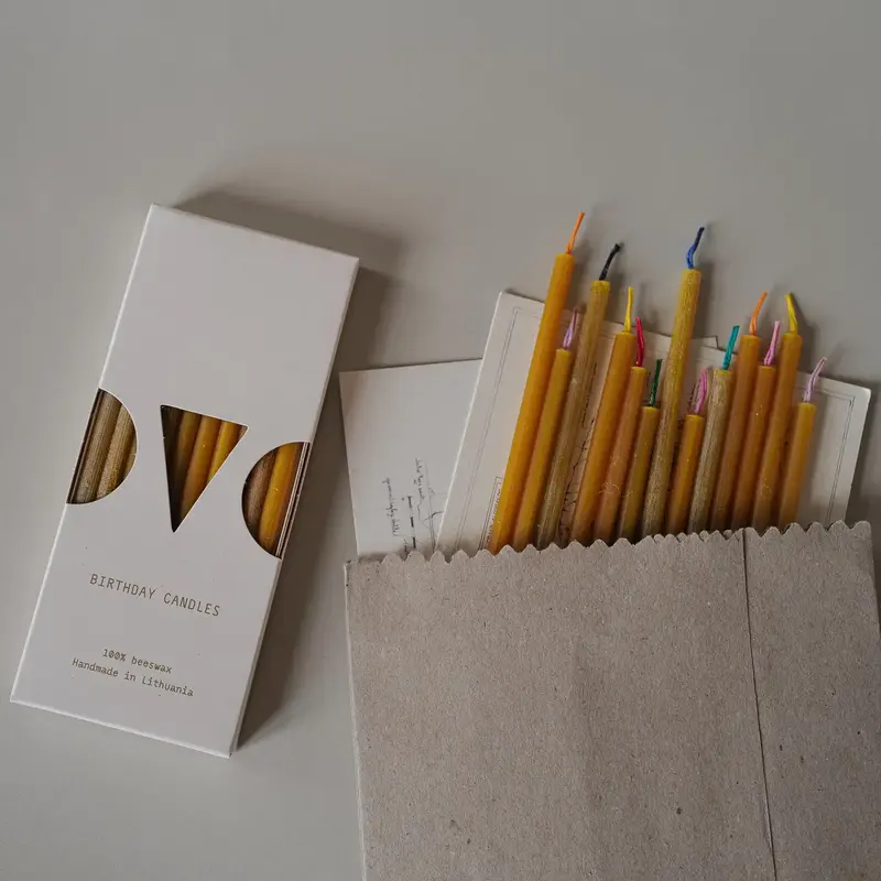 Beeswax Birthday Candles
