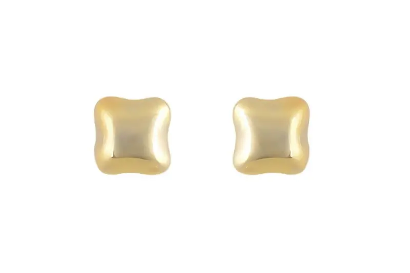 BeMy Gold 14k Square Oorknoppen