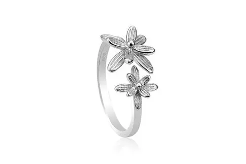 BeMy Silver Bloemen Ring