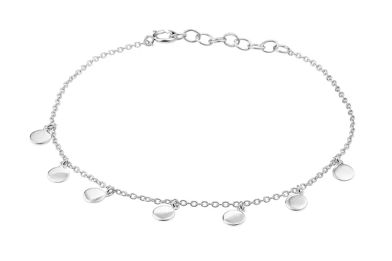 BeMy Silver Coin Enkelband