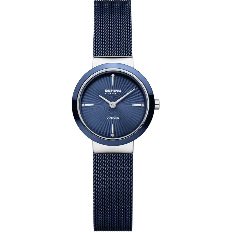 bering dames horloge blauwe wijzerplaat - 10725-307