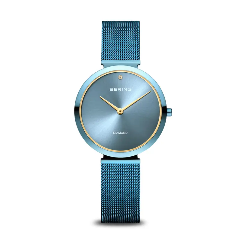 bering dames horloge blauwe wijzerplaat - 18132-Charity1