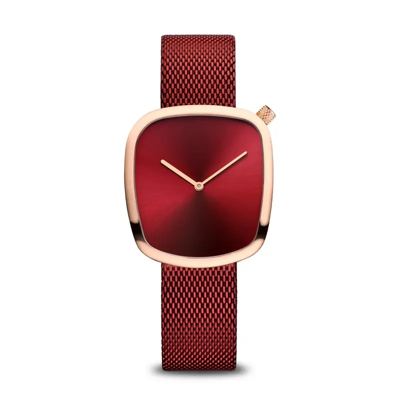 Bering dames horloge rode wijzerplaat - 18034-363