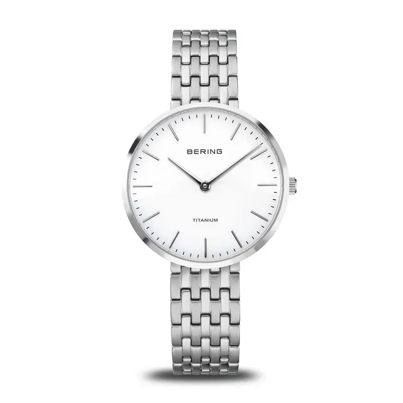 bering dames horloge witte wijzerplaat - 19334-004