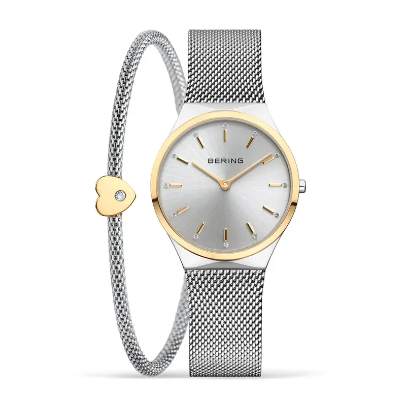 bering dames horloge zilveren wijzerplaat - 12131-014