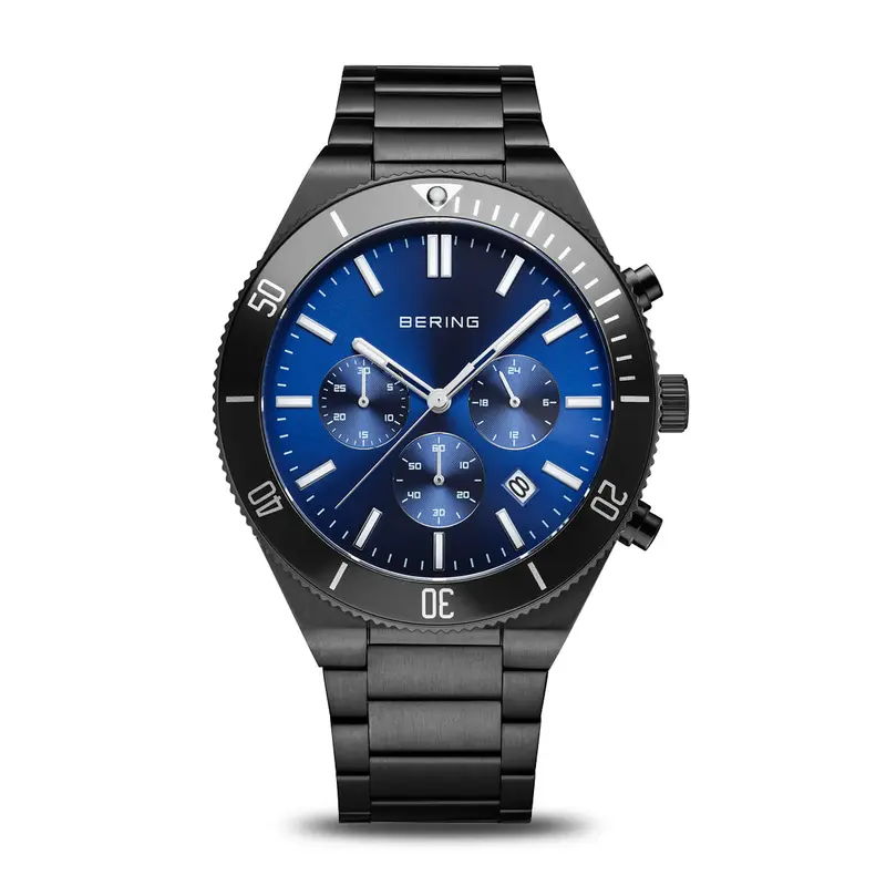 bering heren horloge blauwe wijzerplaat - 15043-727