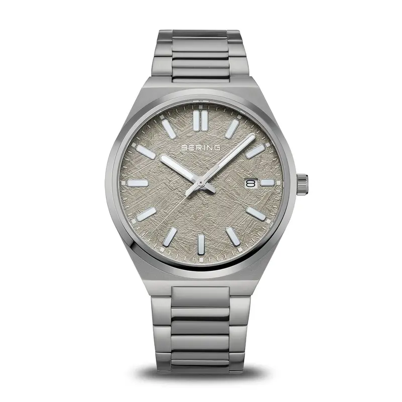 Bering heren horloge grijze wijzerplaat 17639-777