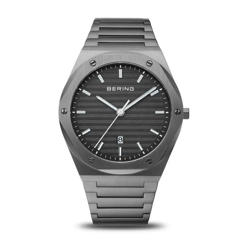 bering heren horloge grijze wijzerplaat - 19742-777