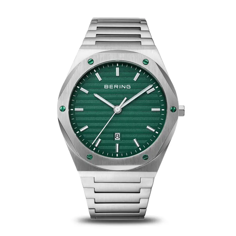 bering heren horloge groene wijzerplaat - 19742-708