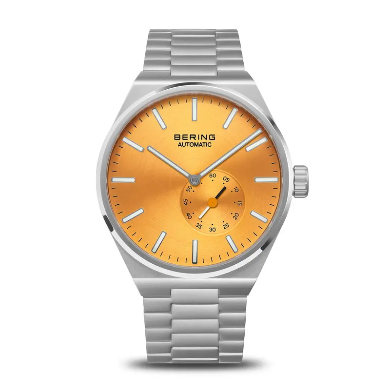 Bering heren horloge oranje wijzerplaat - 19441-701