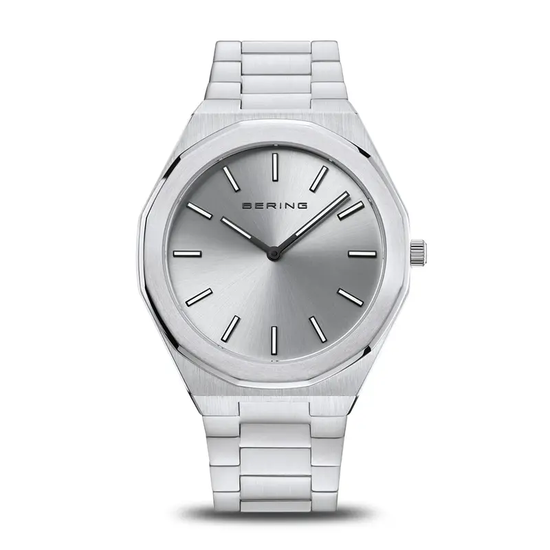 bering heren horloge zilveren wijzerplaat - 19641-700