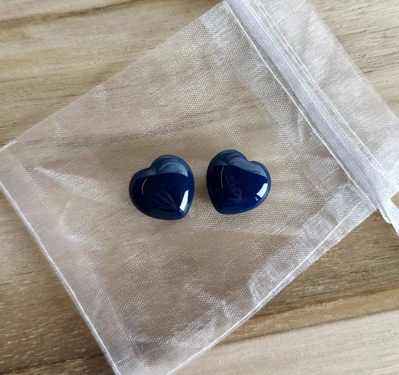 Blauwe Agaat Hartjes 2cm