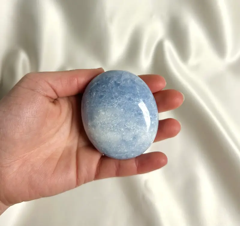 Blauwe Calciet Handsteen