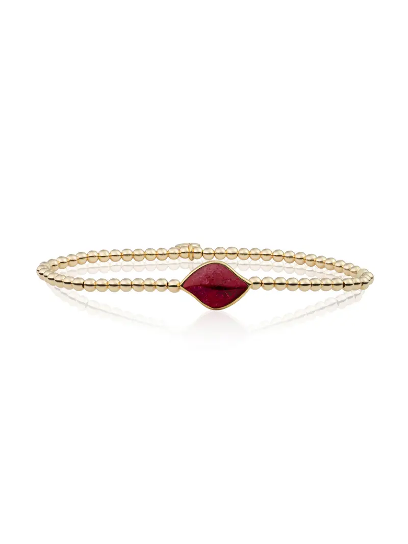 Blossom Armband Red Jade