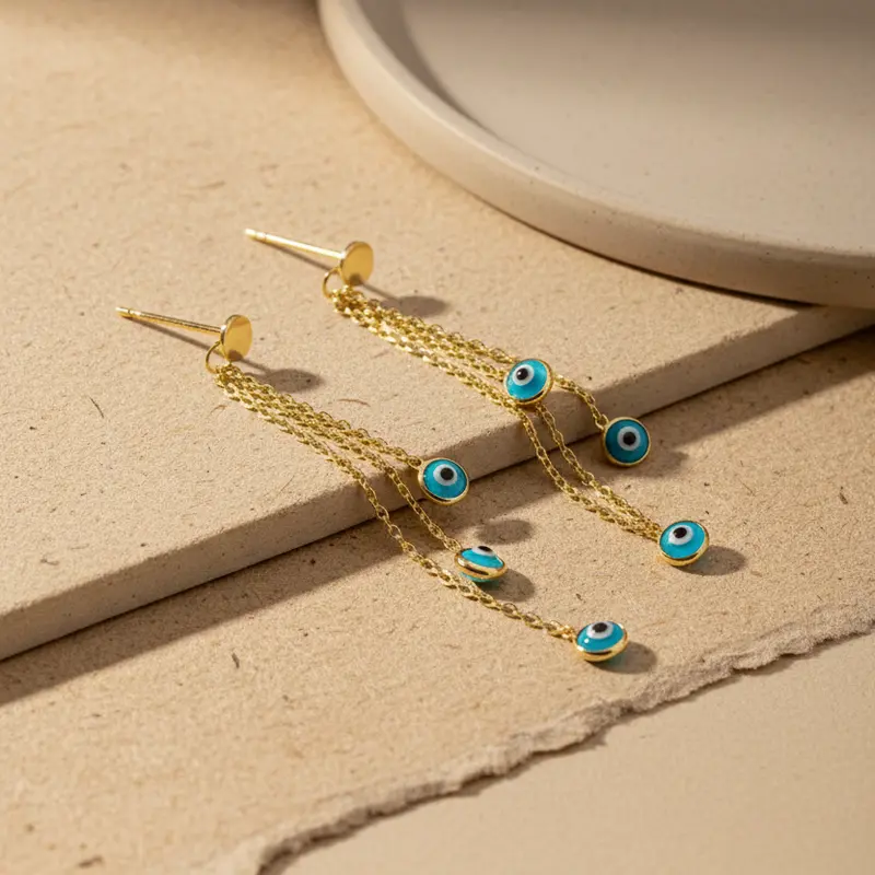 Blue Aura Oorbellen – 925 Sterling Zilver