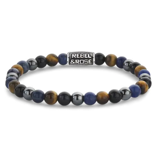 Blue Rain Vintage - 6mm - Kralen Heren Armband