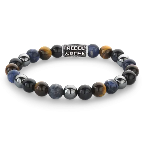 Blue Rain Vintage - 8mm - Kralen Armband Heren