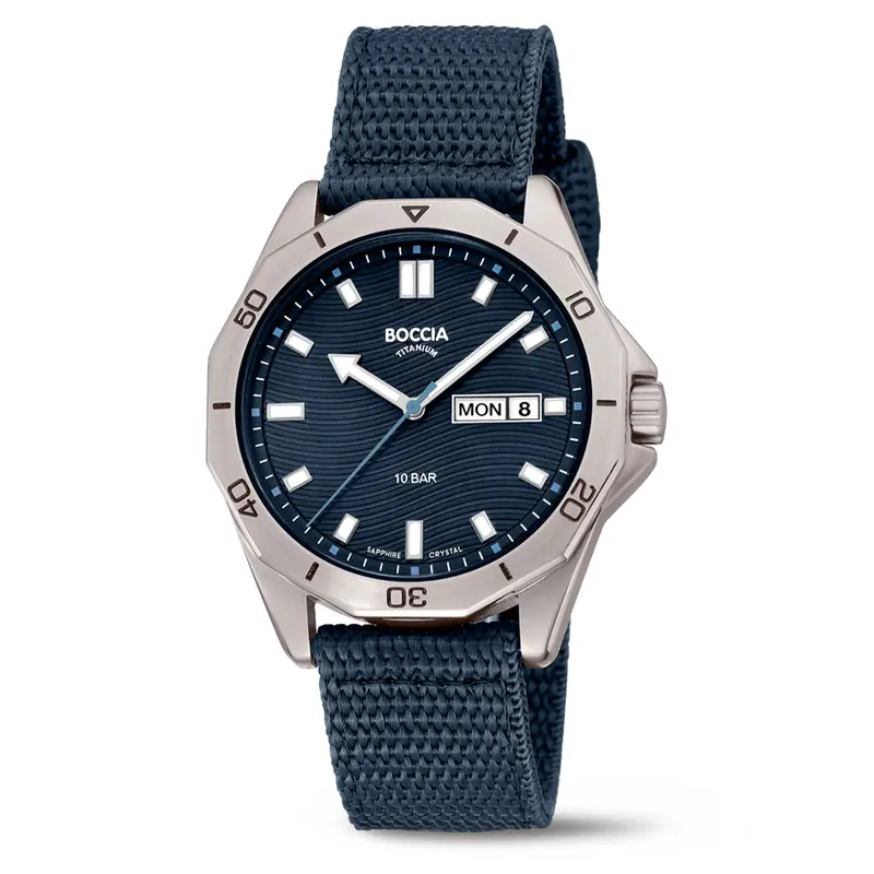 Boccia Titanium 3680-01 Heren Horloge 40mm
