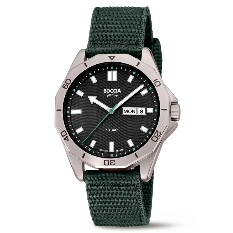 Boccia Titanium 3680-02 Heren Horloge 40mm