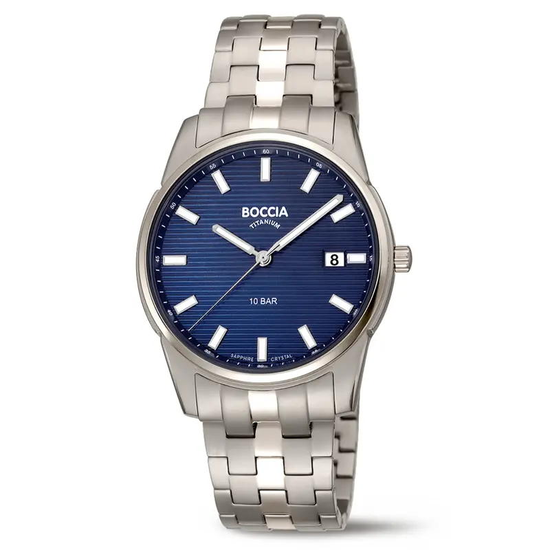 Boccia Titanium 3686-01 Heren Horloge 38mm