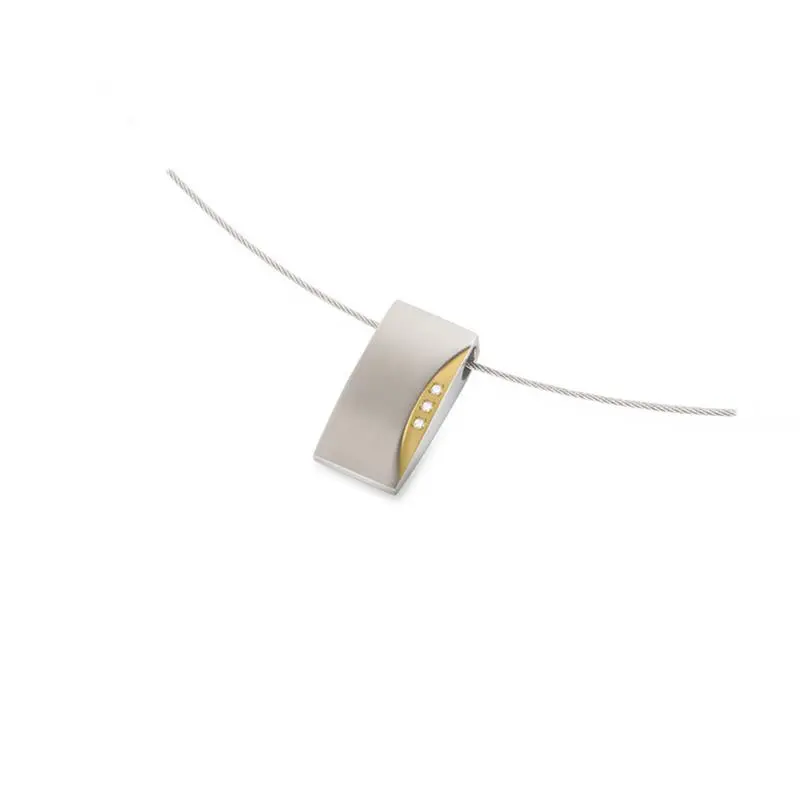 Boccia Titanium Diamant Hanger 0793-04 Zilverkleurig 20 mm
