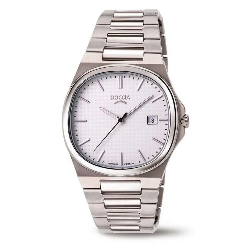 Boccia Titanium Herenhorloge 3657-01 Zilverkleurig