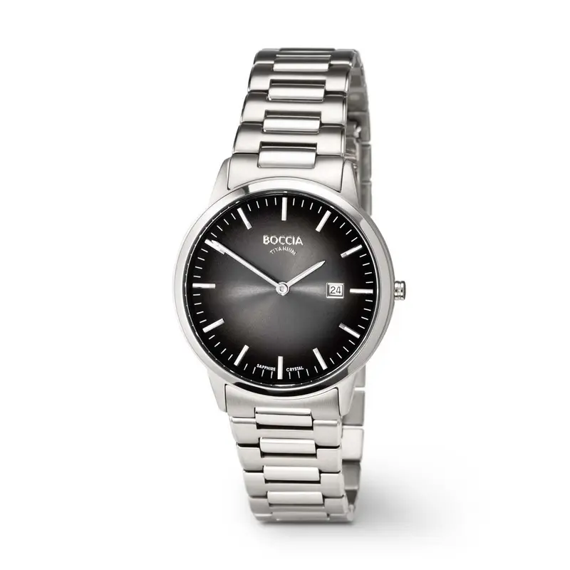 Boccia Titanium Herenhorloge 3658-06 Zilverkleurig