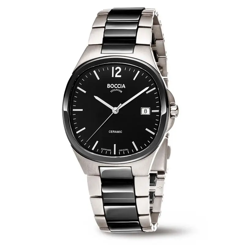 Boccia Titanium Herenhorloge 3668-01 Zilverkleurig