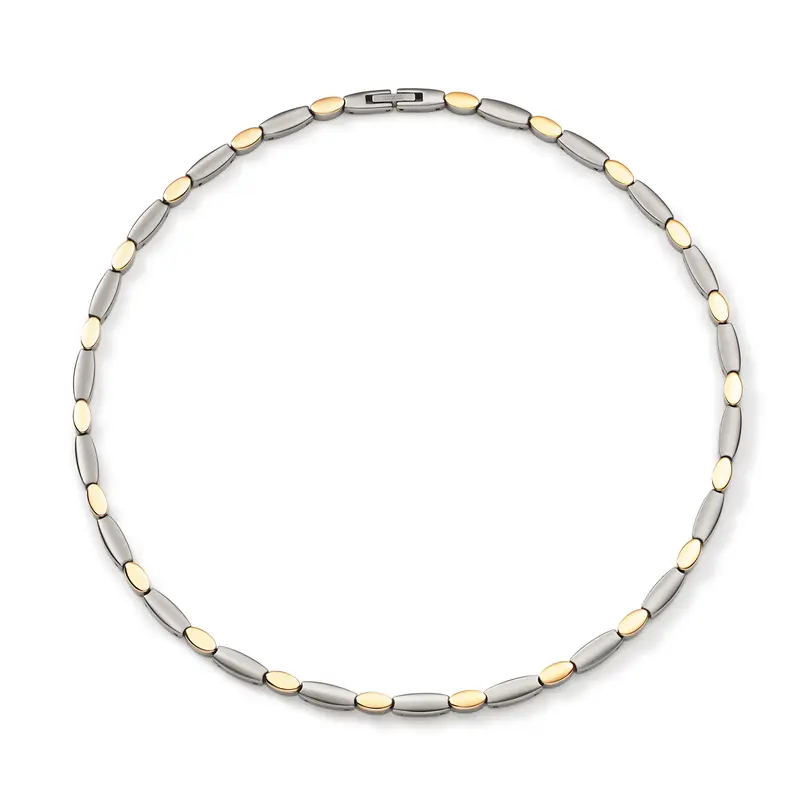 Boccia Titanium Ketting 08090-02 Bicolor (geel/wit) 500 mm