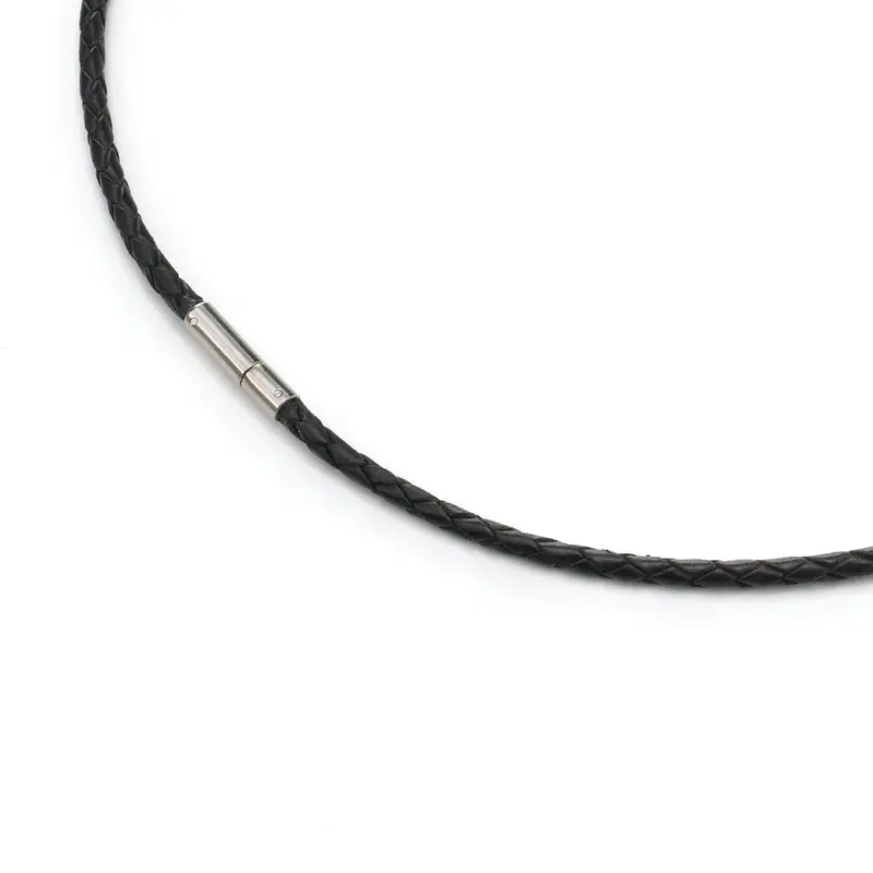 Boccia Titanium Lengte Collier leer 0835-01
