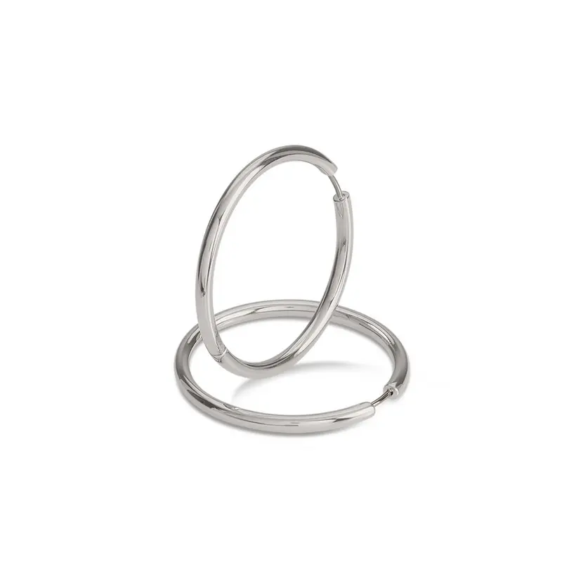 Boccia Titanium Oorbellen 05070-01 Zilverkleurig 39 mm