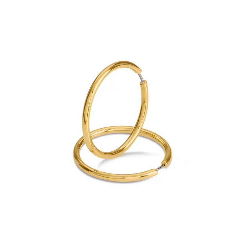 Boccia Titanium Oorbellen 05070-02 Goudkleurig 39 mm
