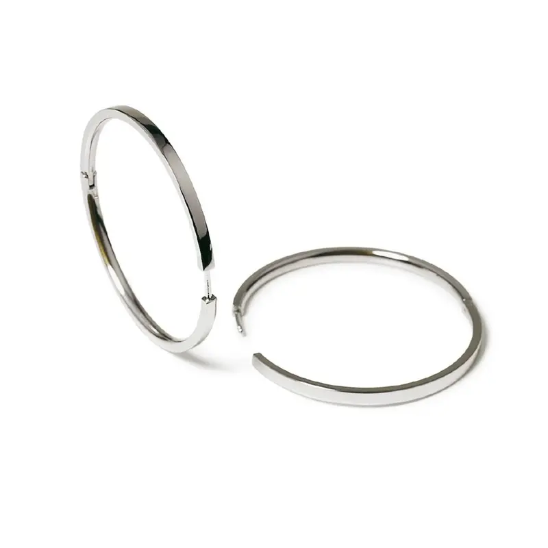 Boccia Titanium Oorbellen 0508-03 Zilverkleurig 40 mm