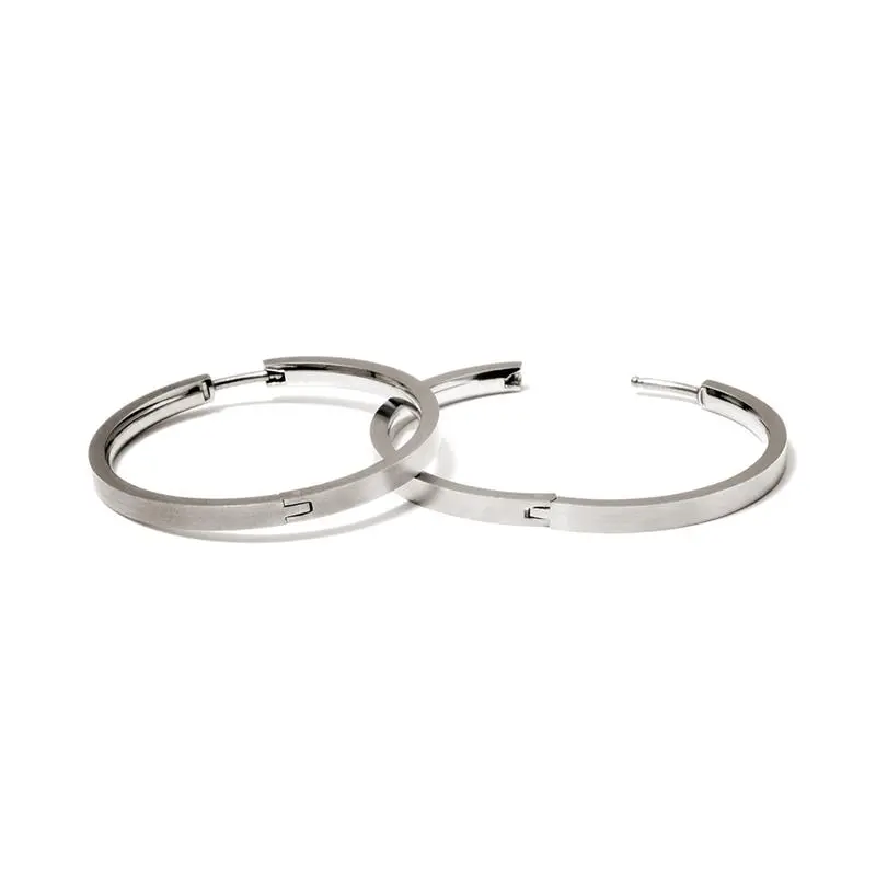 Boccia Titanium Oorbellen 0516-01 Zilverkleurig 32.5 mm