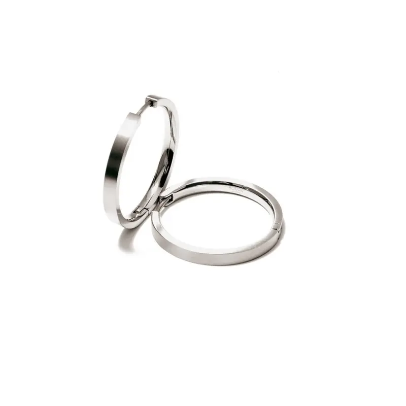 Boccia Titanium Oorbellen 0517-01 Zilverkleurig 24 mm