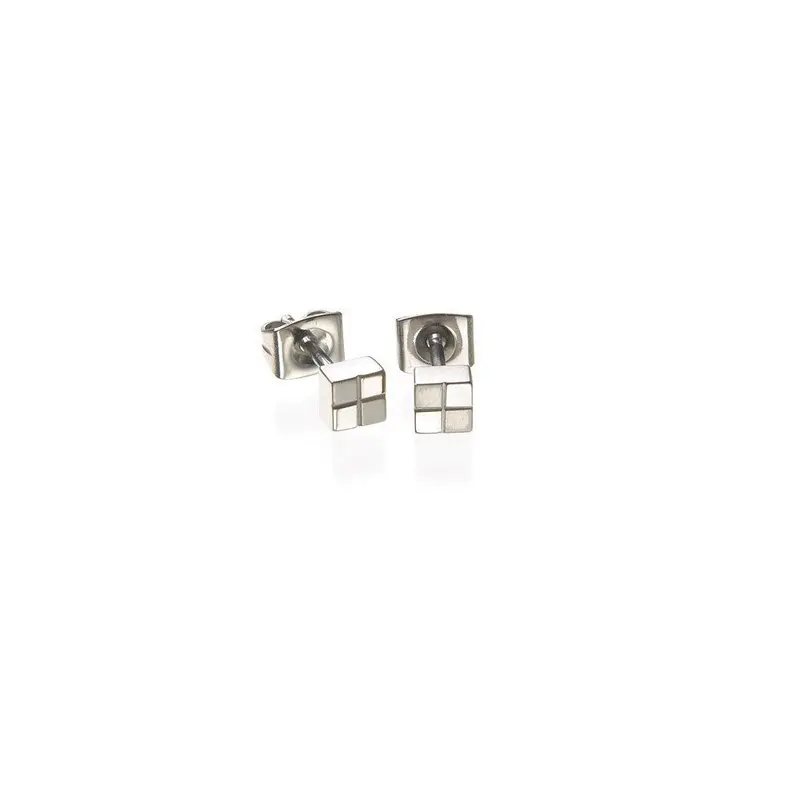 Boccia Titanium Oorknoppen 0518-01 Zilverkleurig 4.5 mm