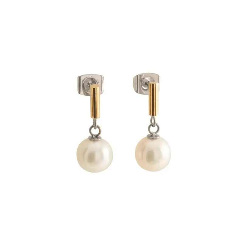Boccia Titanium Oorsteker Bicolor parel 05043-02