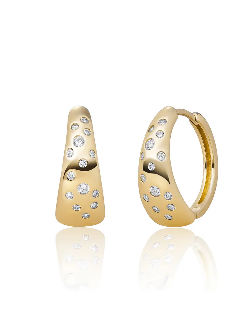 Bold Flush Creolen Zirconia