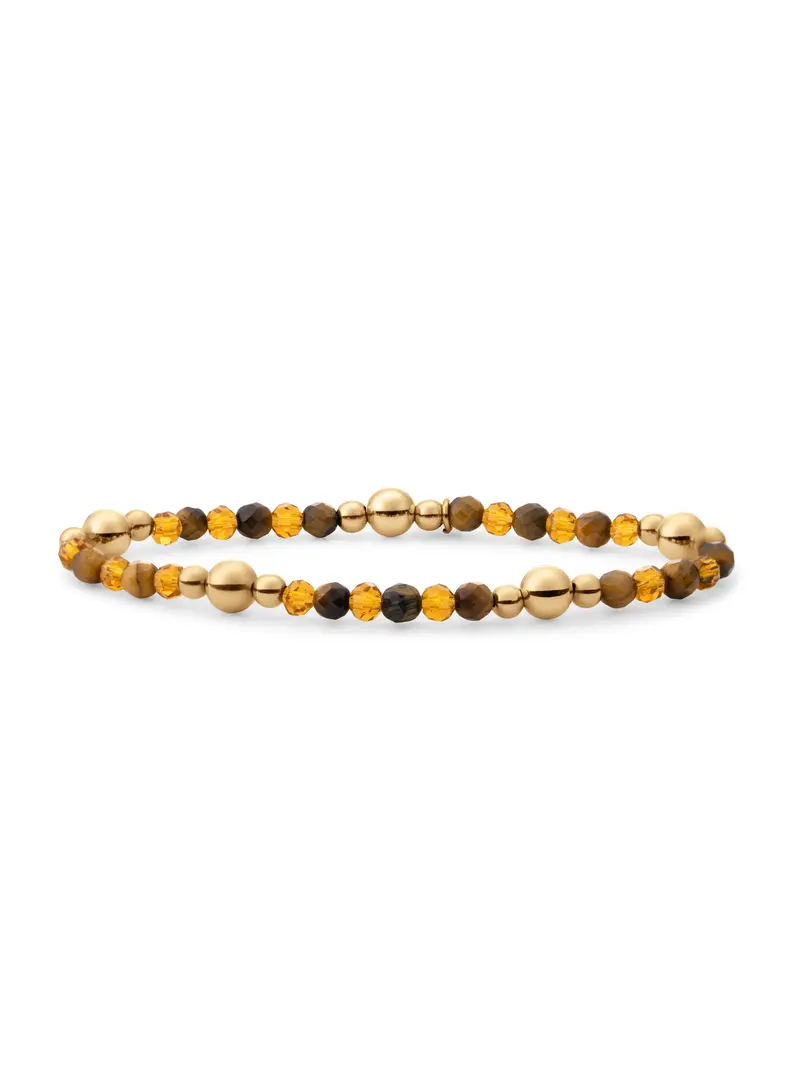 Bold Mix Armband Citrine Quartz | Tiger Eye