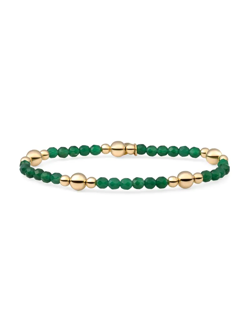 Bold Mix Armband Green Onyx