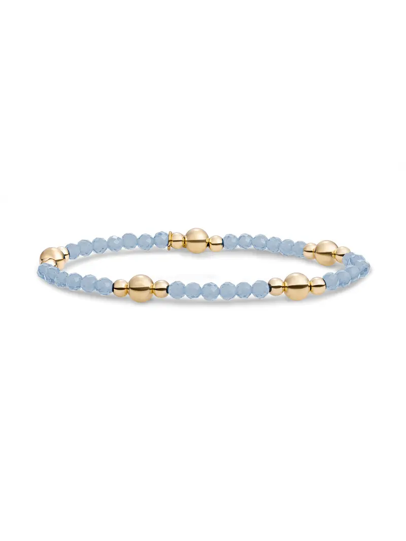 Bold Mix Armband Milky Blue Jade
